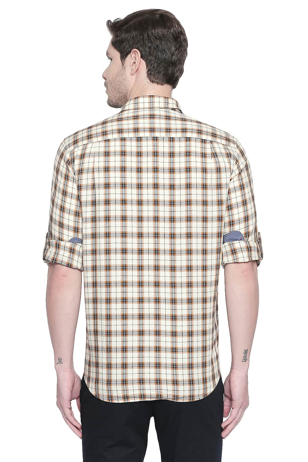 BASICS SLIM FIT MODAL CHECKS SHIRT