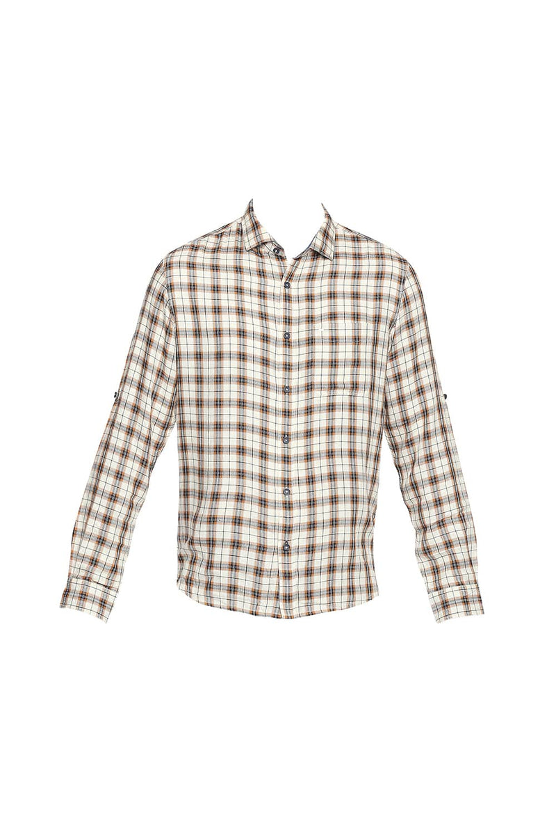 BASICS SLIM FIT MODAL CHECKS SHIRT