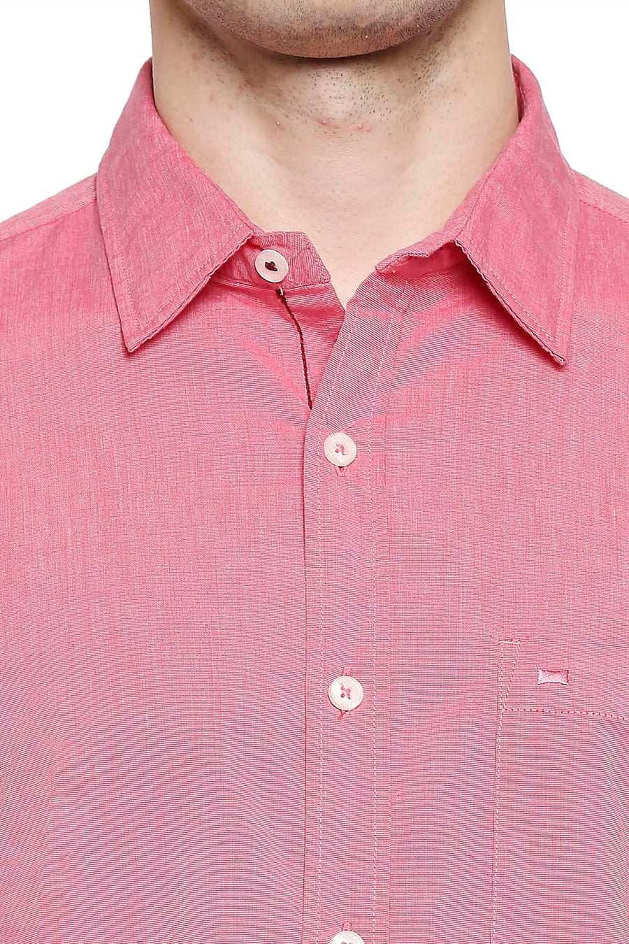 BASICS SLIM FIT CLARET PINK FIL A FIL SHIRT