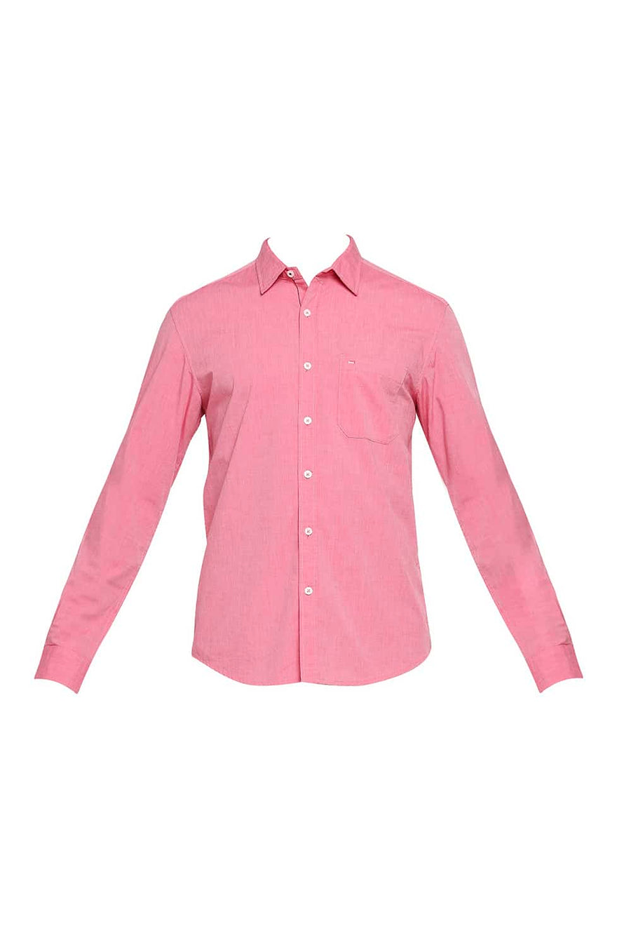 BASICS SLIM FIT CLARET PINK FIL A FIL SHIRT