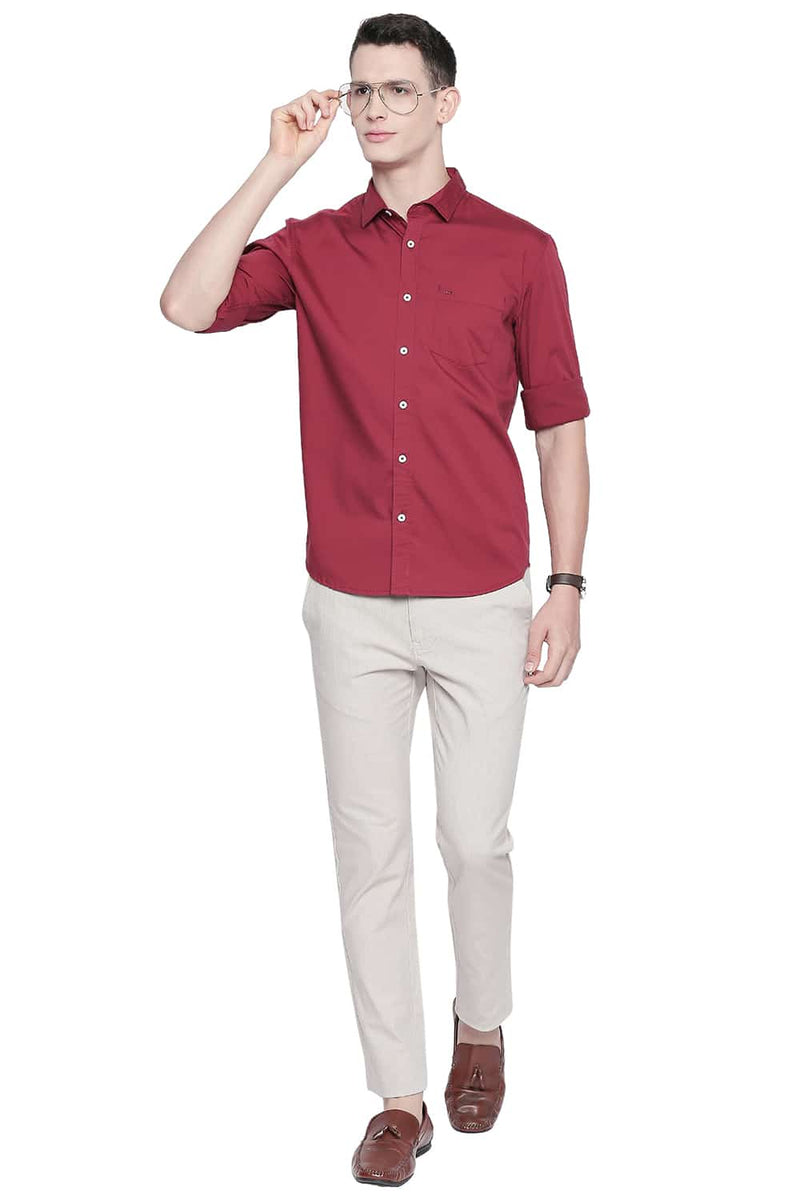 BASICS SLIM FIT STRETCH SHIRT