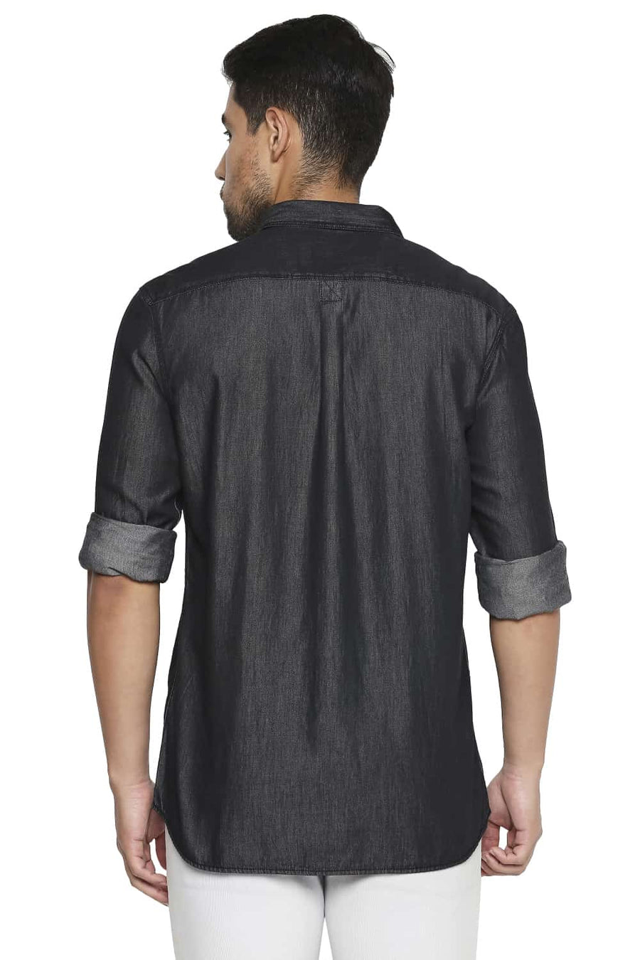 BASICS SLIM FIT ONXY BLACK INDIGO SHIRT