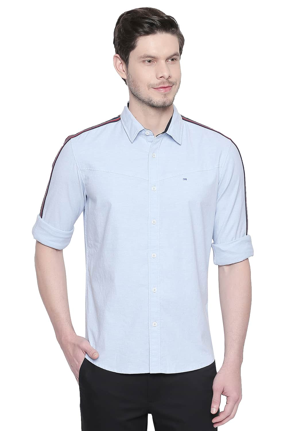 BASICS SLIM FIT OXFORD STRETCH SHIRT