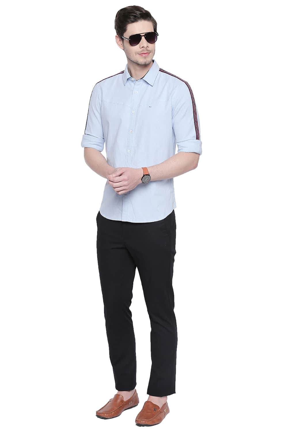 BASICS SLIM FIT OXFORD STRETCH SHIRT