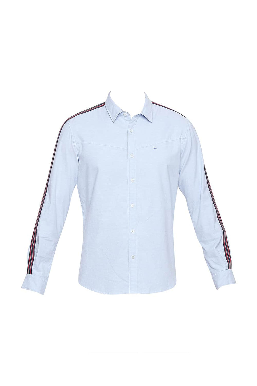 BASICS SLIM FIT POWDER BLUE OXFORD STRETCH SHIRT