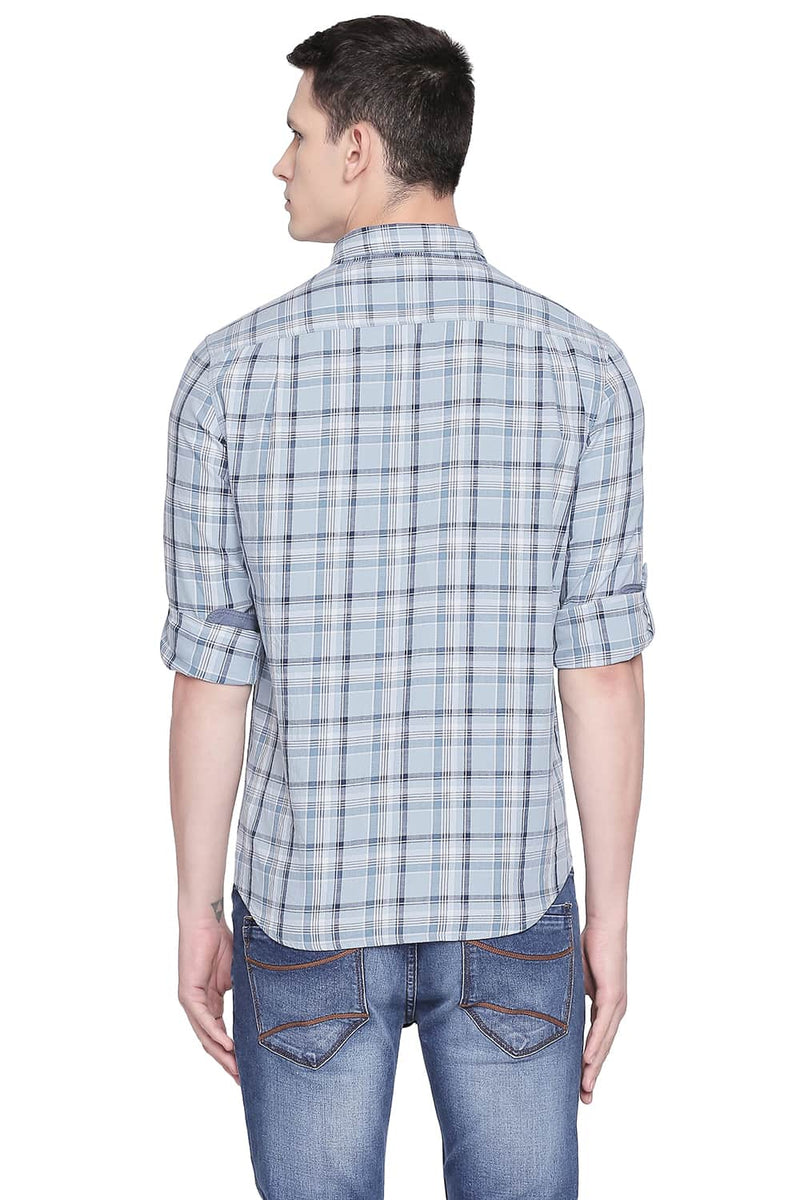 BASICS SLIM FIT CHECKS SHIRT