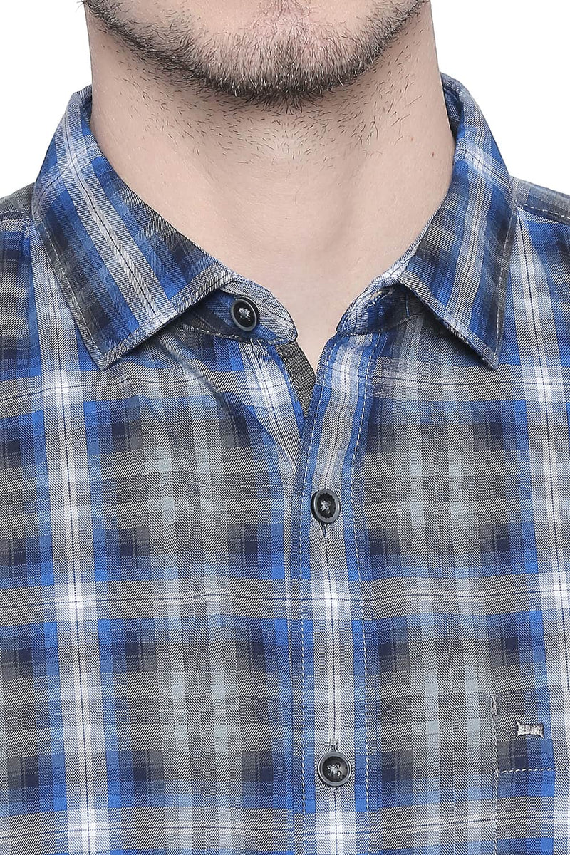 BASICS SLIM FIT CHECKS SHIRT