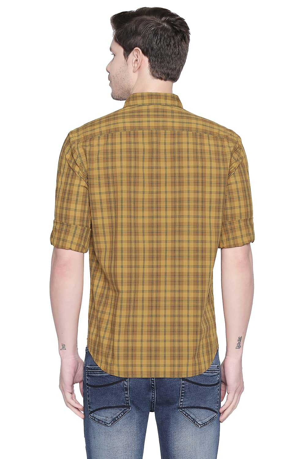 BASICS SLIM FIT CHECKS SHIRT