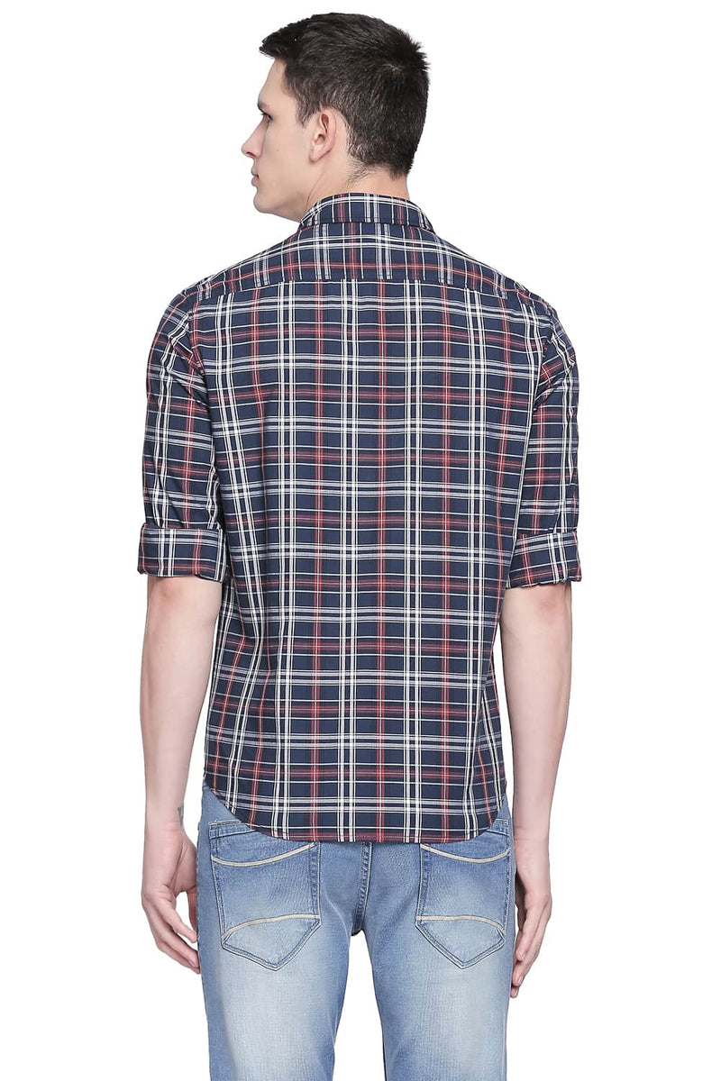 BASICS SLIM FIT CHECKS SHIRT