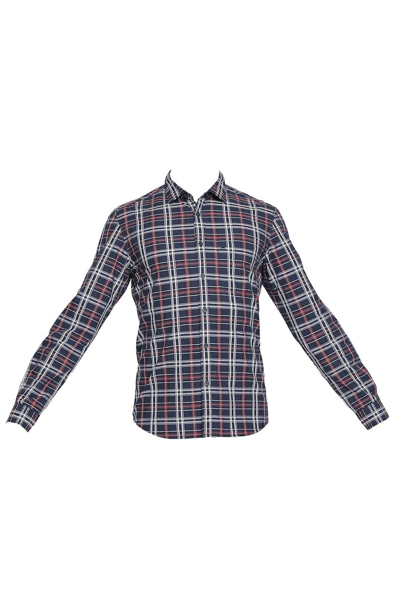 BASICS SLIM FIT CHECKS SHIRT