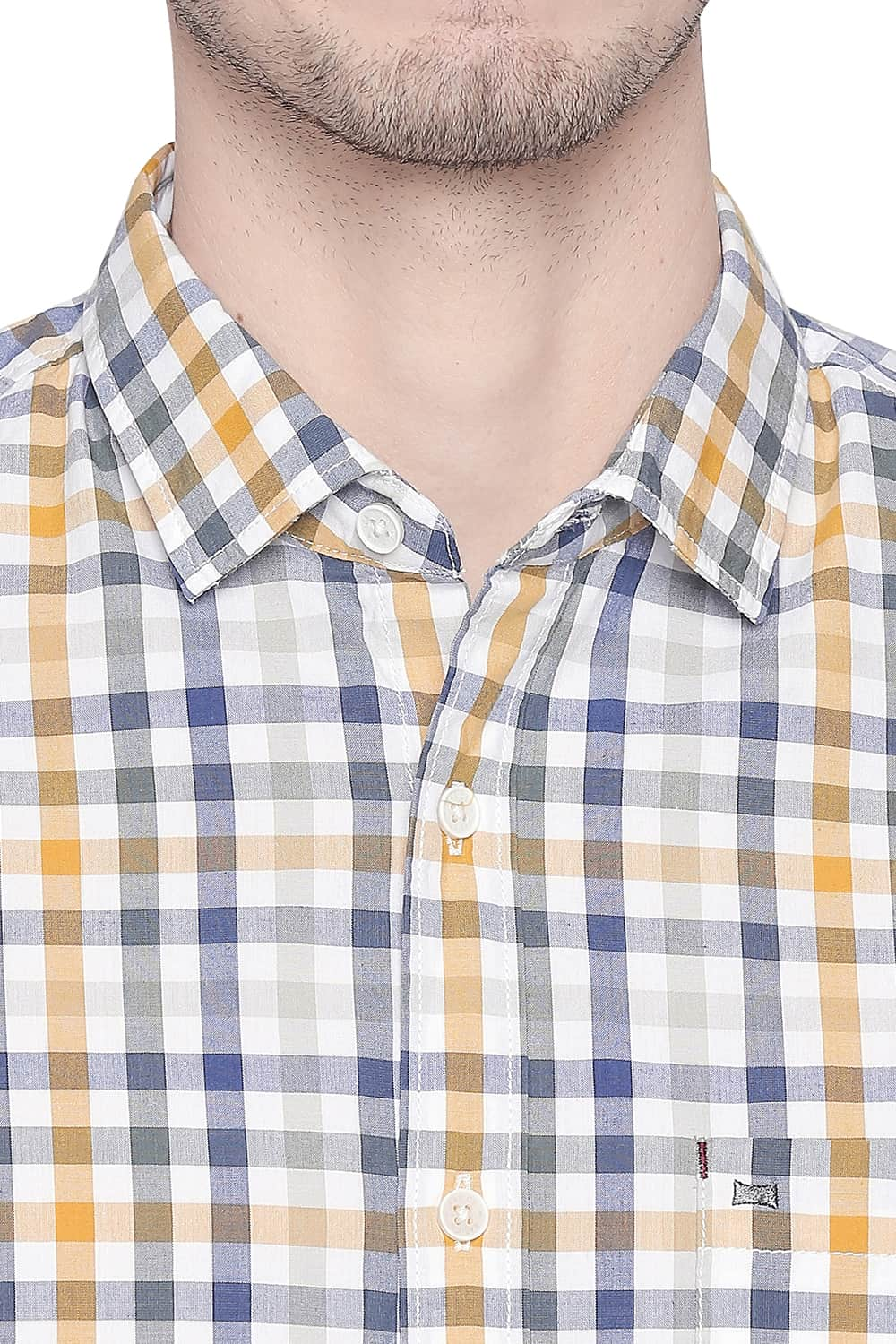 BASICS SLIM FIT CHECKS SHIRT