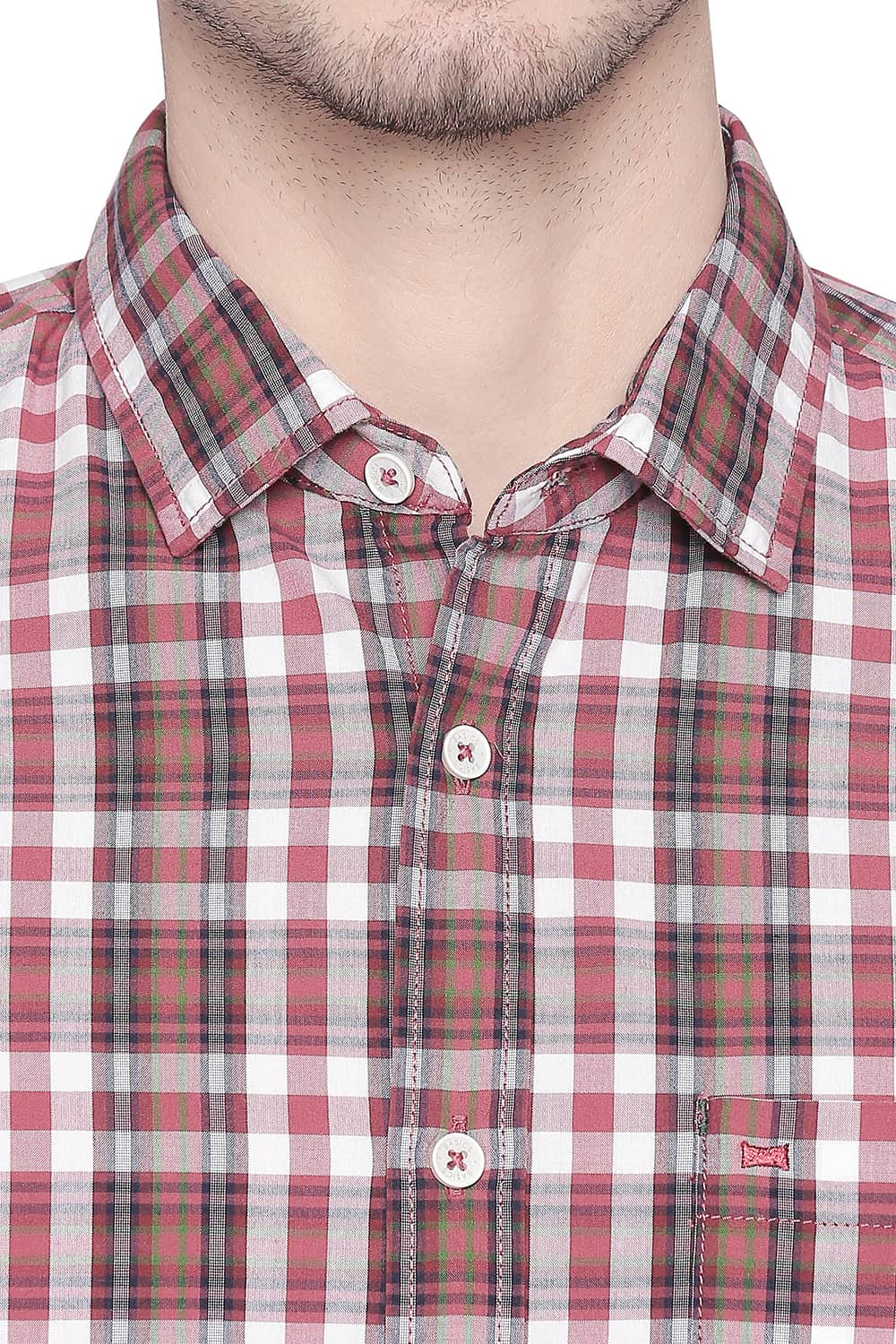 BASICS SLIM FIT CHECKS SHIRT