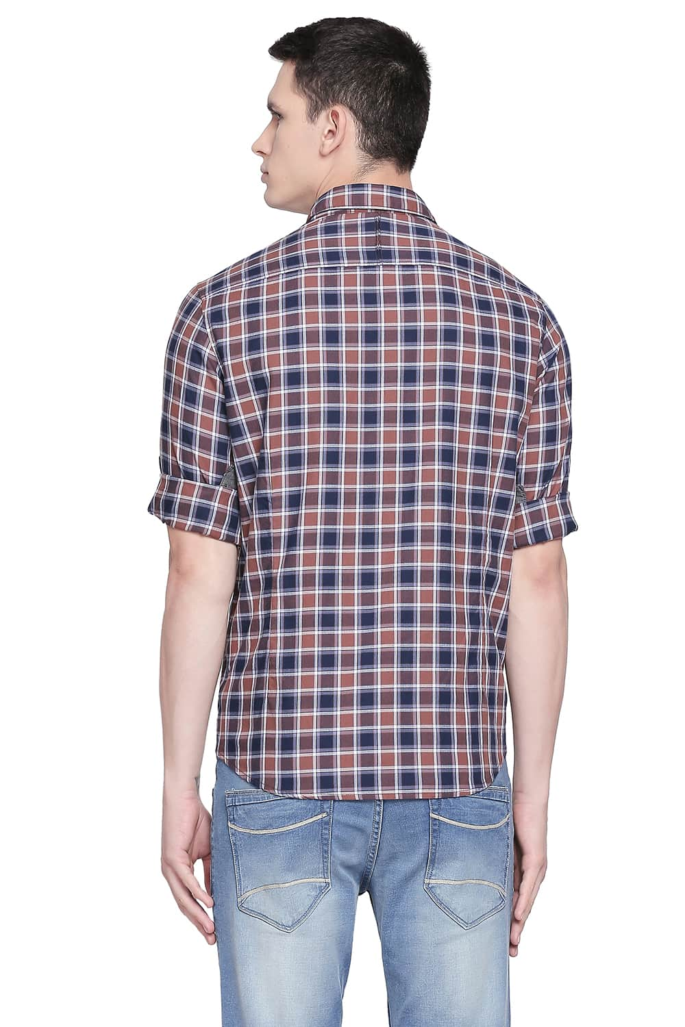 BASICS SLIM FIT CHECKS SHIRT