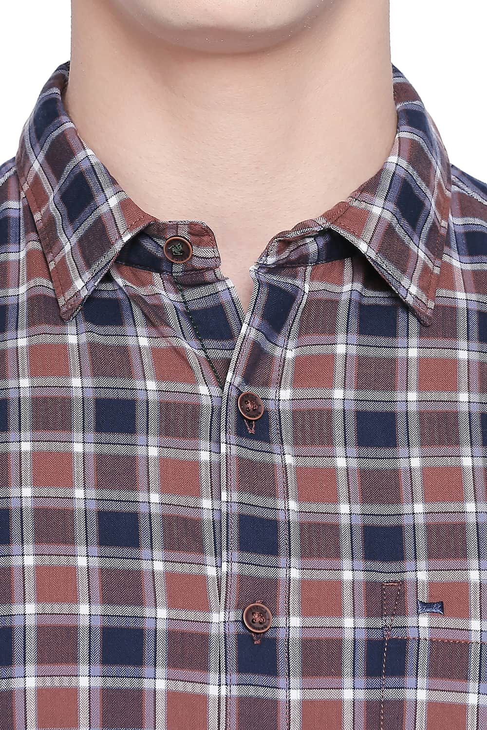 BASICS SLIM FIT CHECKS SHIRT