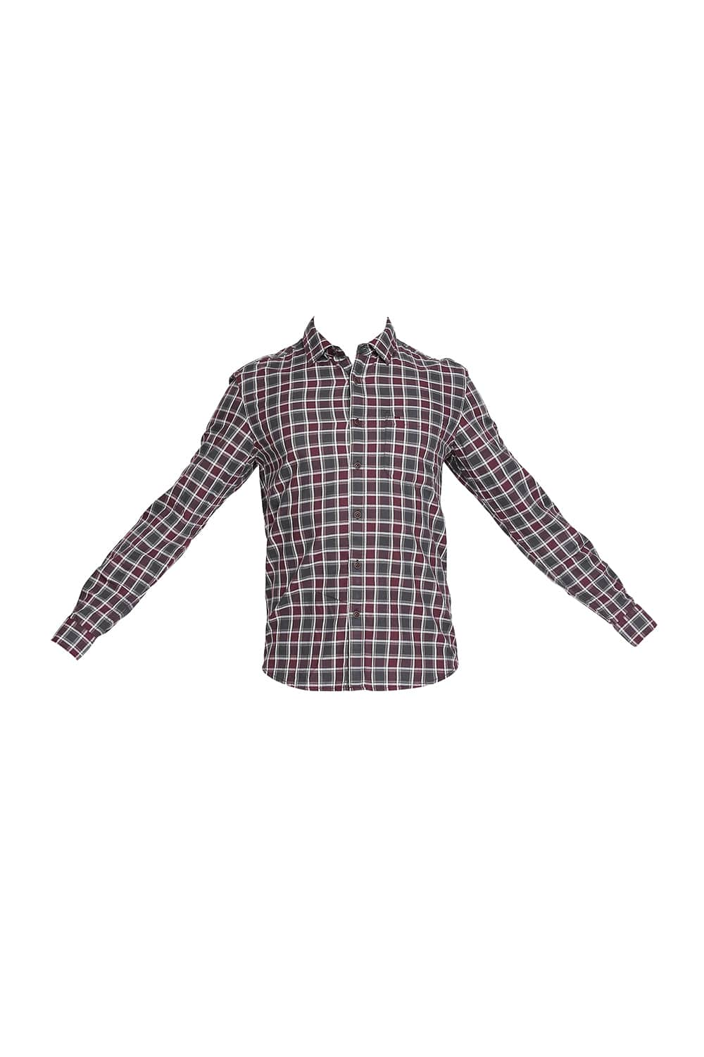 BASICS SLIM FIT CHECKS SHIRT