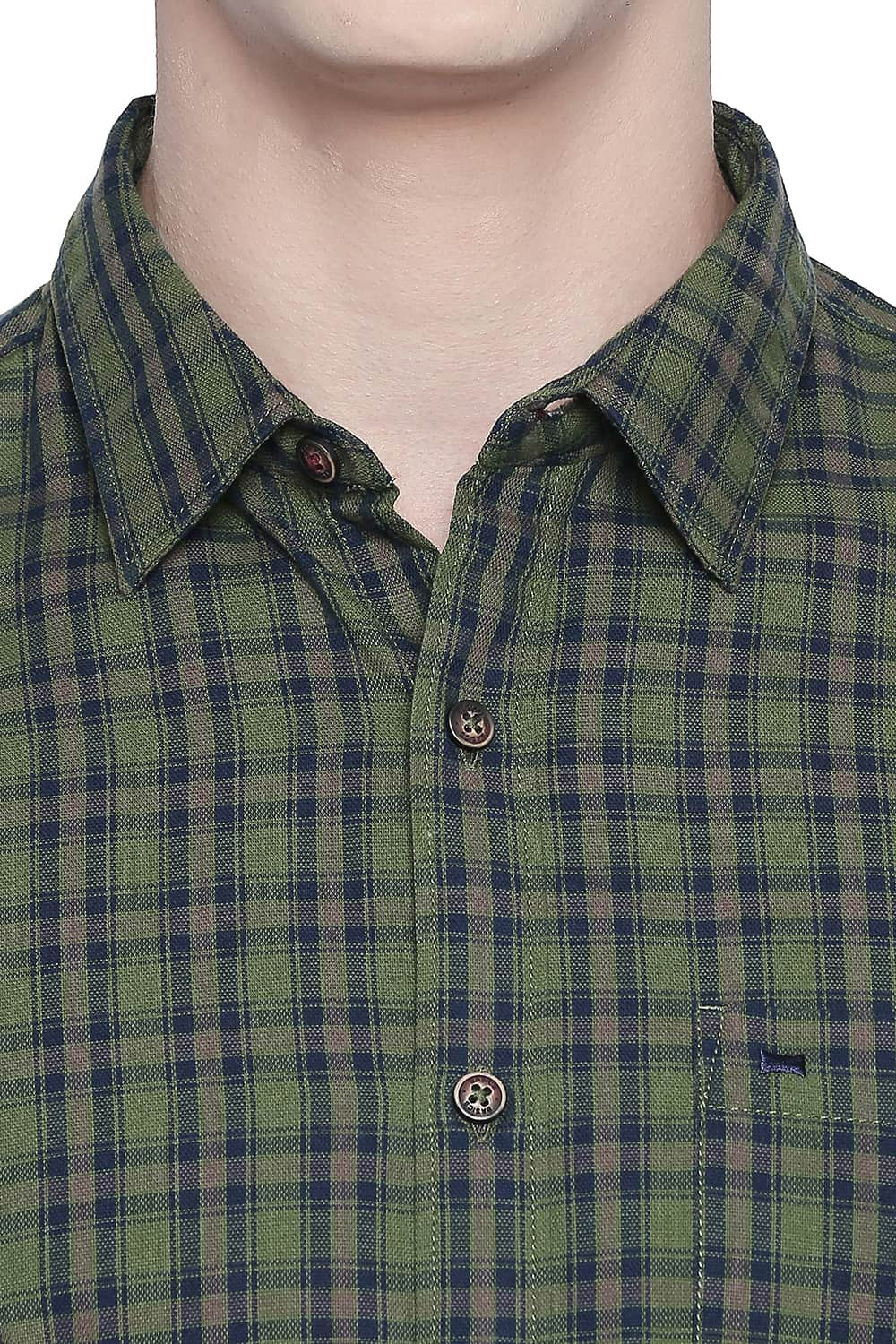 BASICS SLIM FIT CHECKS SHIRT