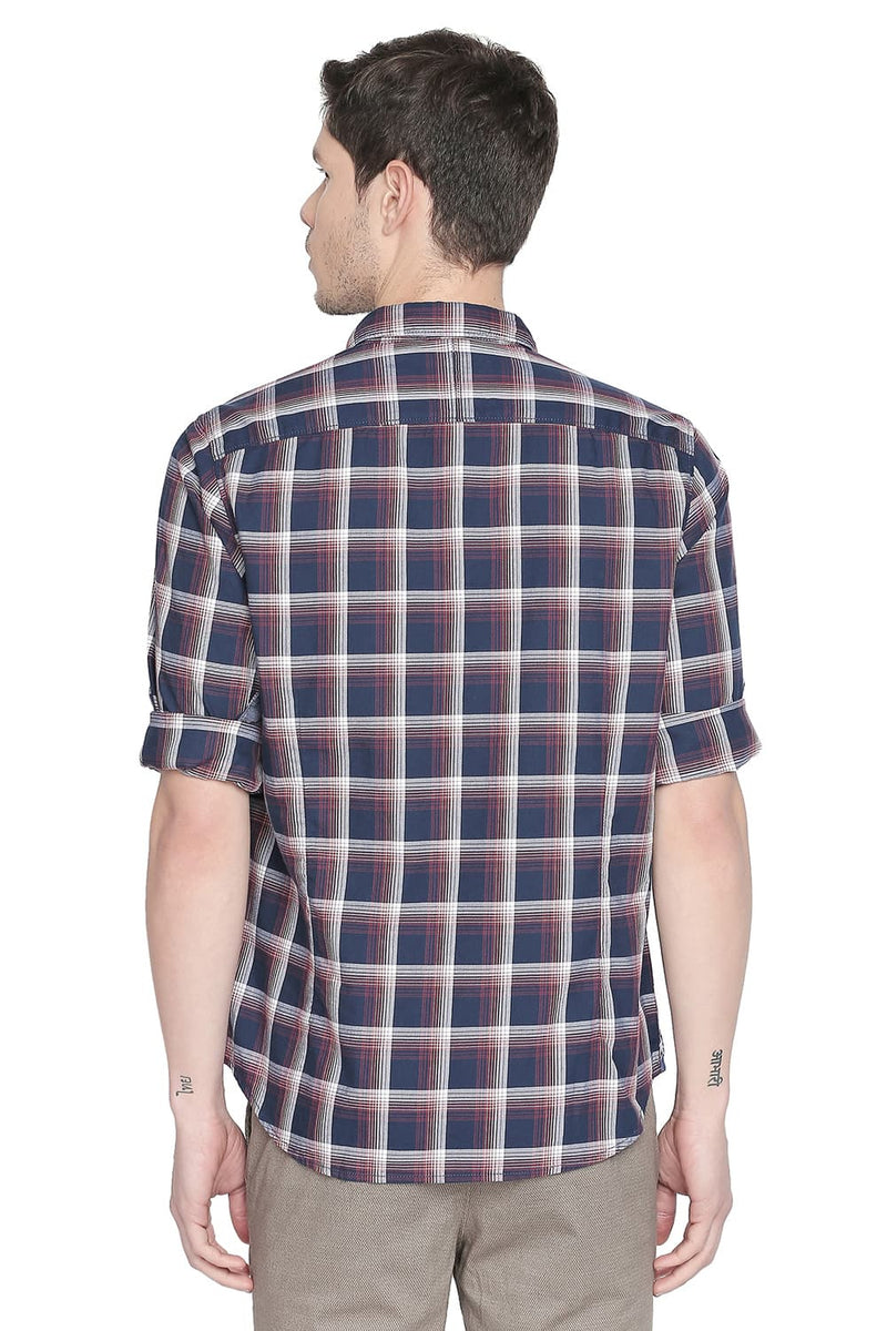 BASICS SLIM FIT CHECKS SHIRT