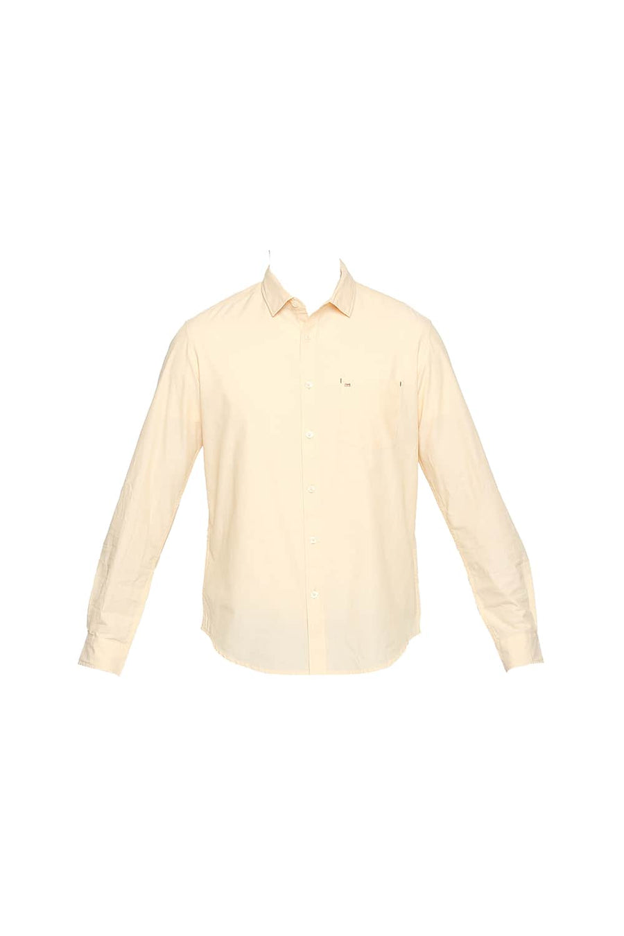 BASICS SLIM FIT GOLDEN HAZE FIL A FIL SHIRT