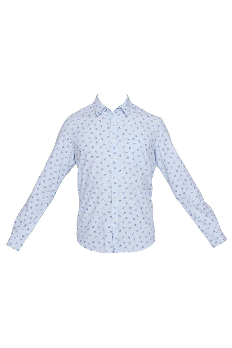 BASICS SLIM FIT FIL A FIL PRINTED SHIRT