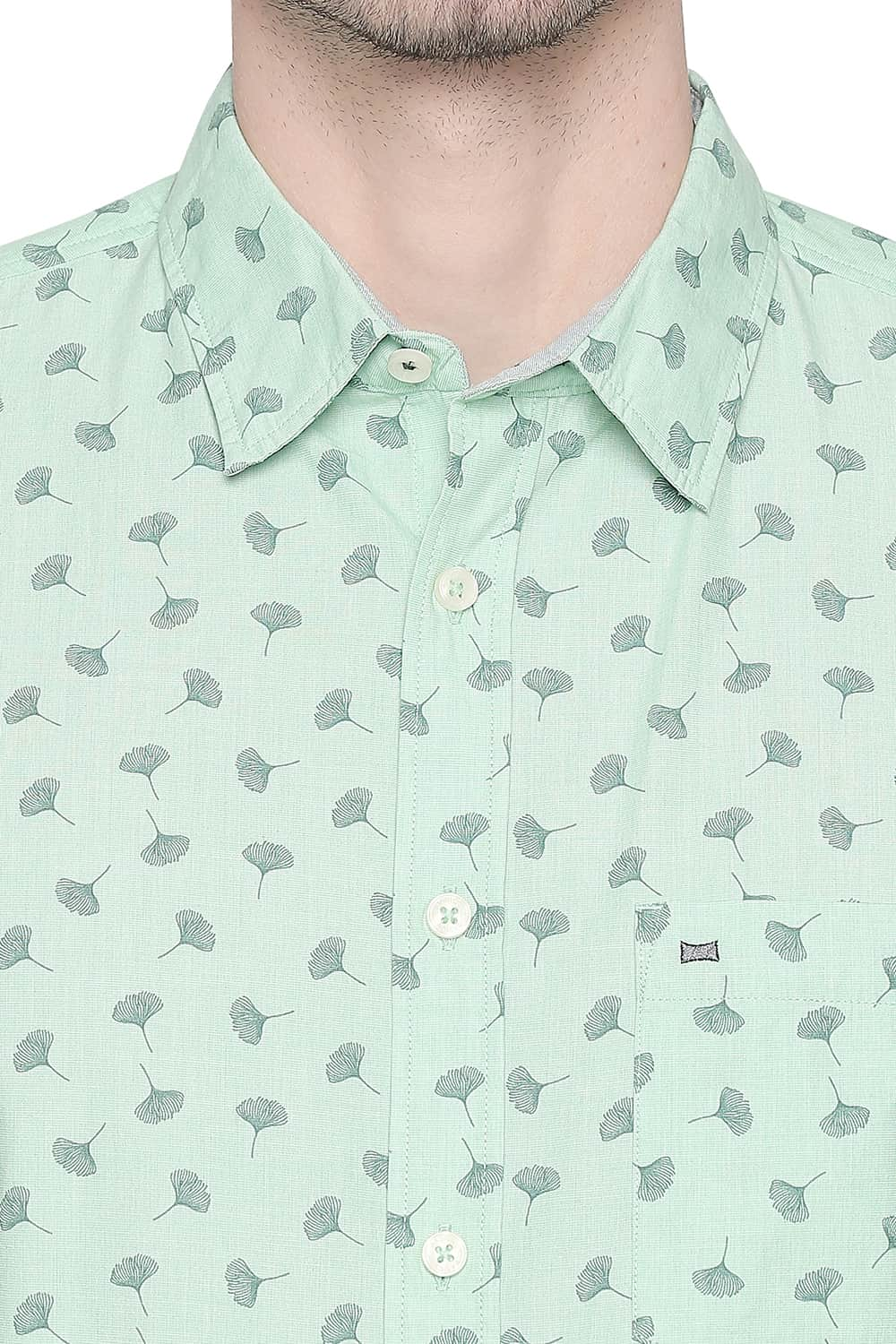 BASICS SLIM FIT FIL A FIL PRINTED SHIRT