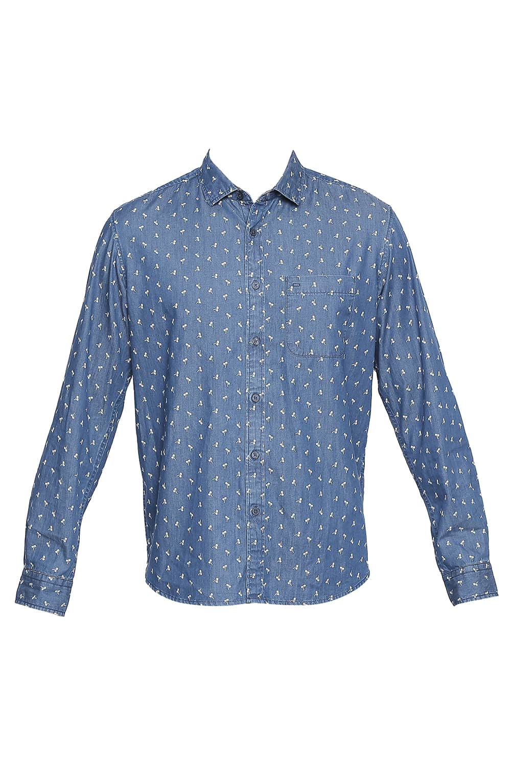 BASICS SLIM FIT PRINTED SHIRT