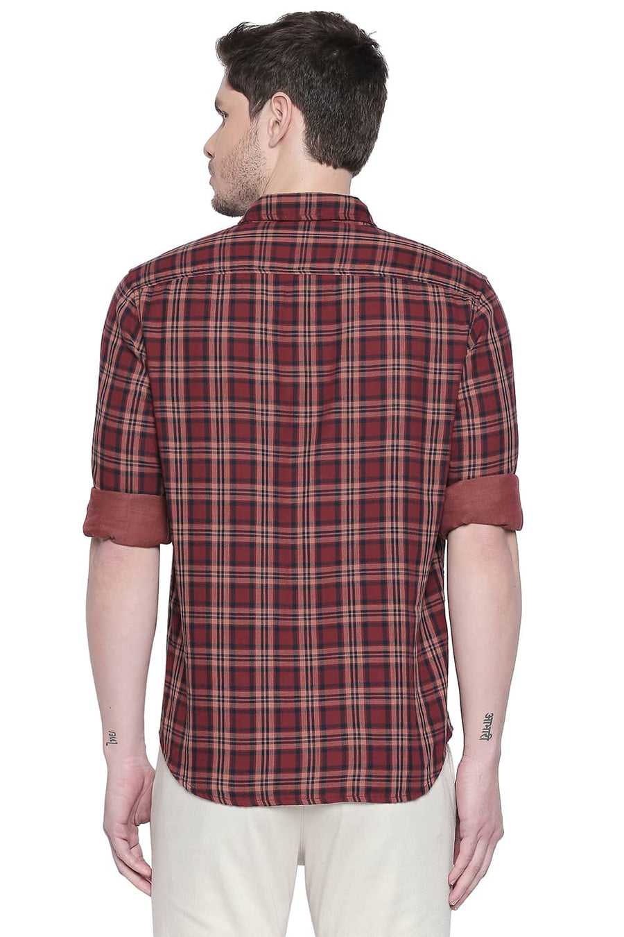 BASICS SLIM FIT PICANTE RED REVERSIBLE SHIRT