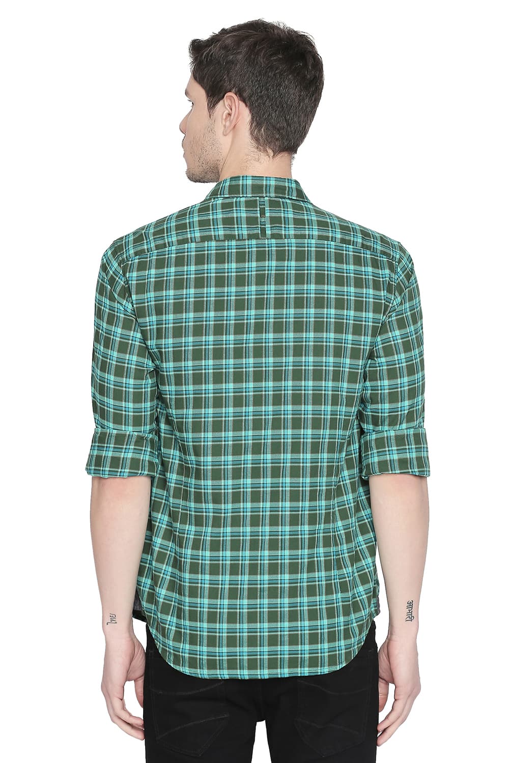 BASICS SLIM FIT CHECKS SHIRT