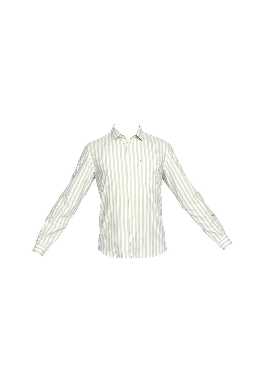 BASICS SLIM FIT TWILL STRIPES SHIRT