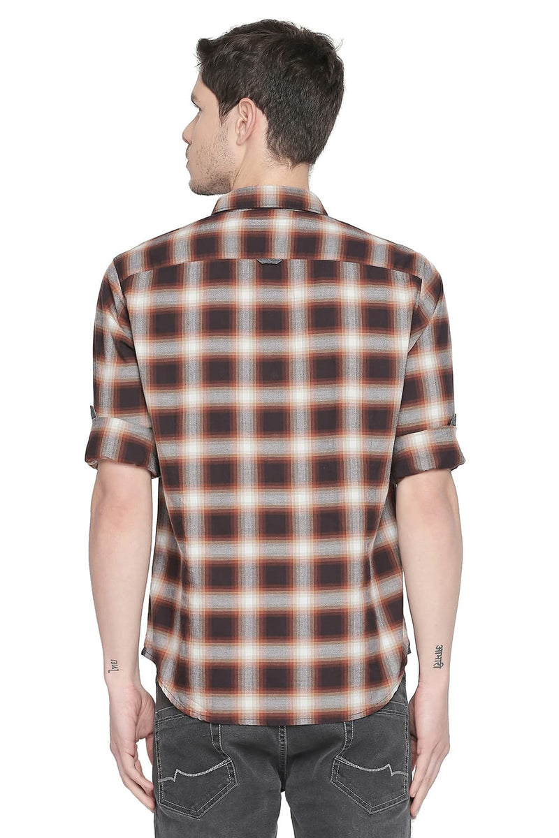 BASICS SLIM FIT CHECKS SHIRT