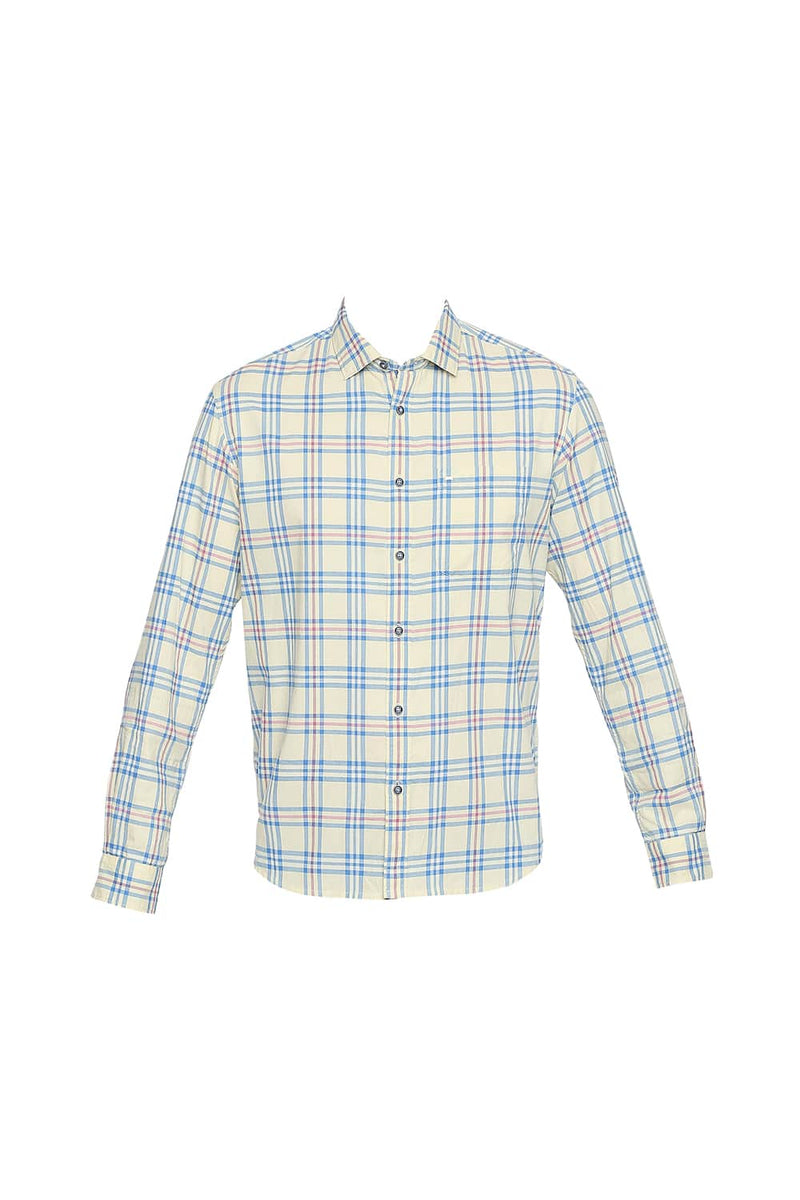 BASICS SLIM FIT OXFORD CHECKS SHIRT