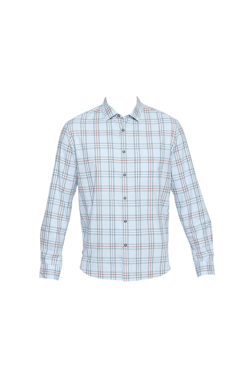 BASICS SLIM FIT OXFORD CHECKS SHIRT