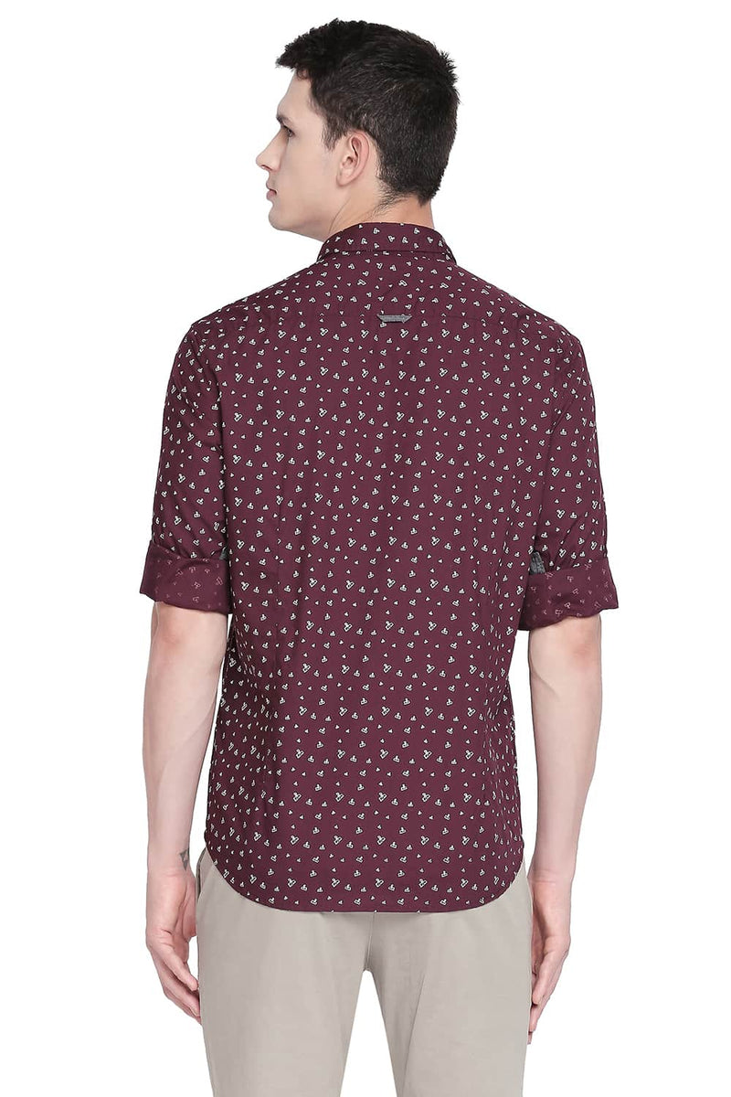 BASICS SLIM FIT PRINTED SHIRT