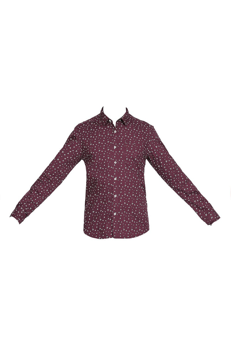 BASICS SLIM FIT PRINTED SHIRT