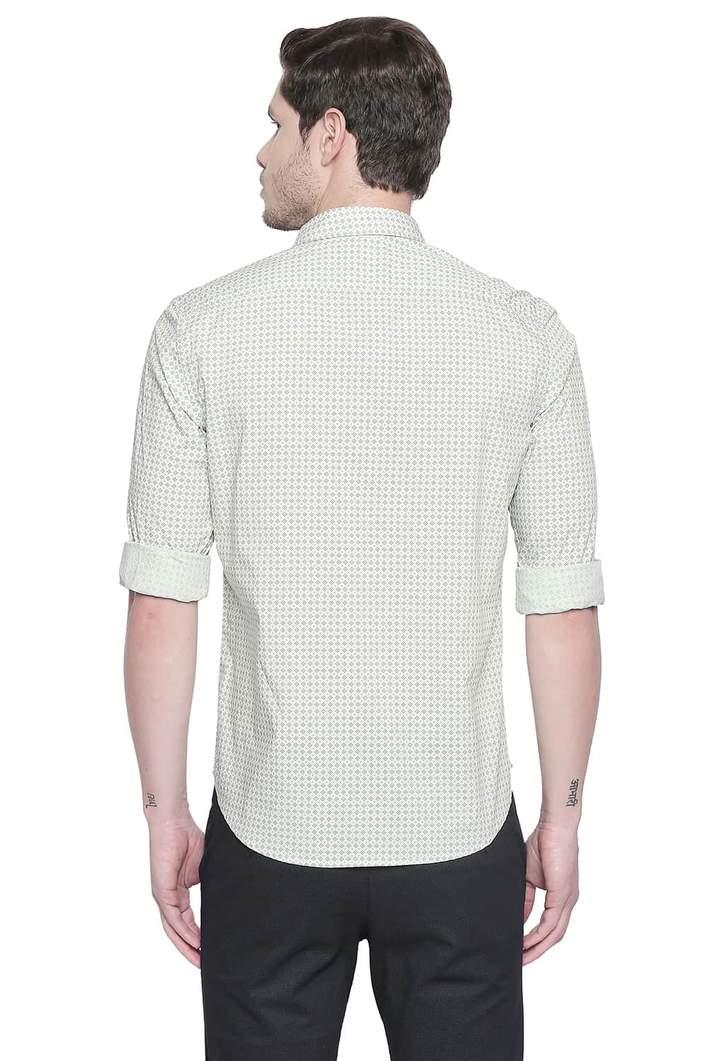 BASICS SLIM FIT PRINTED SHIRT