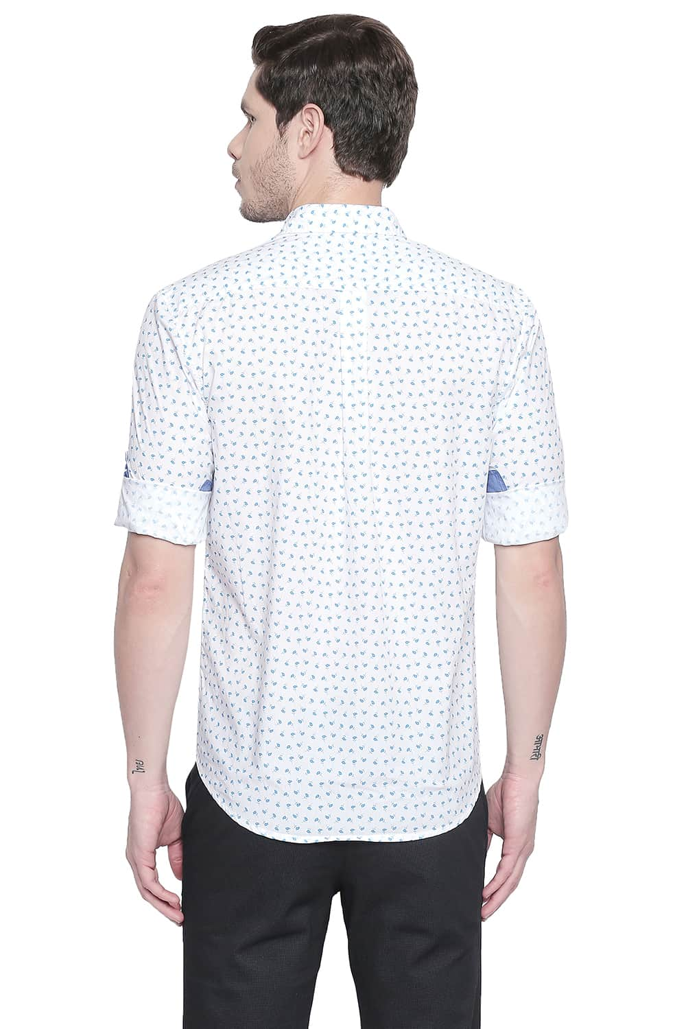 BASICS SLIM FIT PRINTED SHIRT