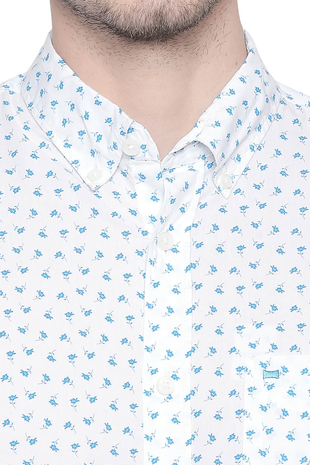 BASICS SLIM FIT PRINTED SHIRT