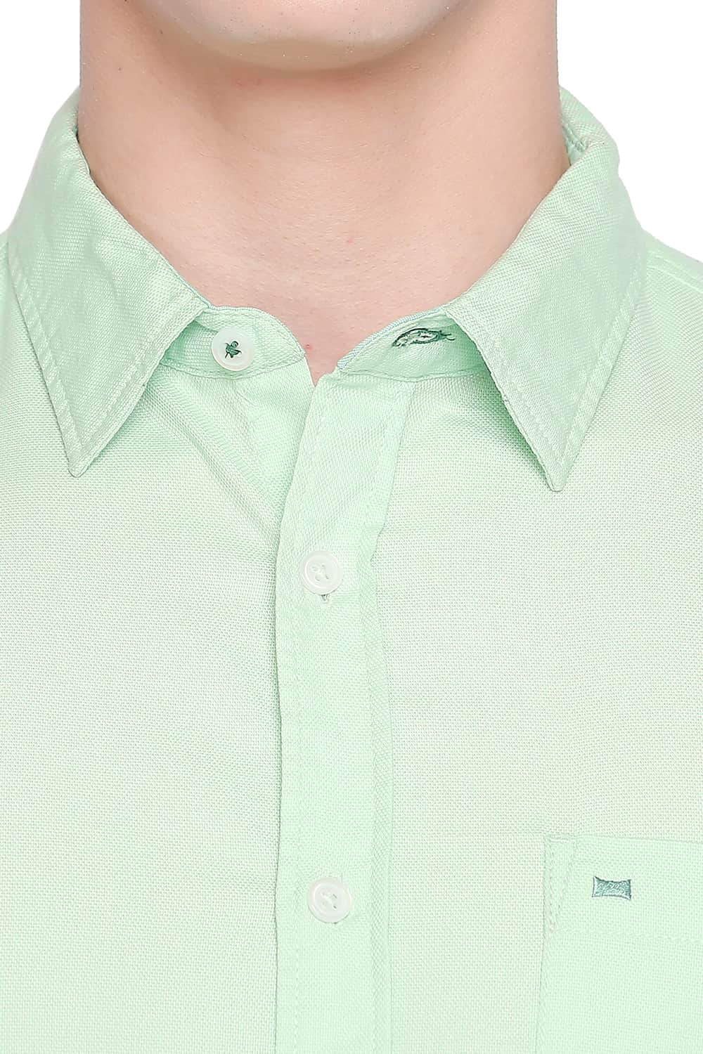 BASICS SLIM FIT DOBBY SHIRT