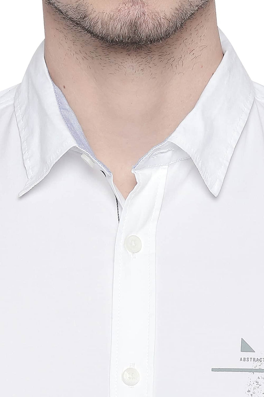 BASICS SLIM FIT CLOUD DANCER POPLIN STRETCH SHIRT