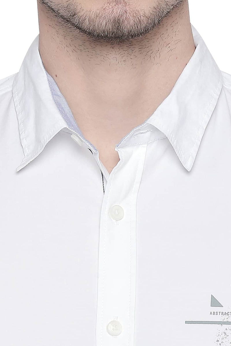 BASICS SLIM FIT POPLIN STRETCH SHIRT