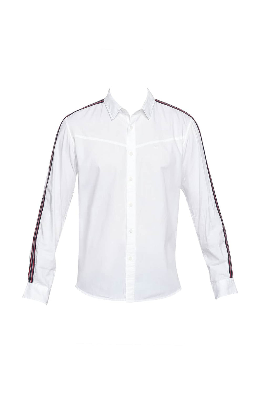 BASICS SLIM FIT SNOW WHITE OXFORD PLAIN SHIRT