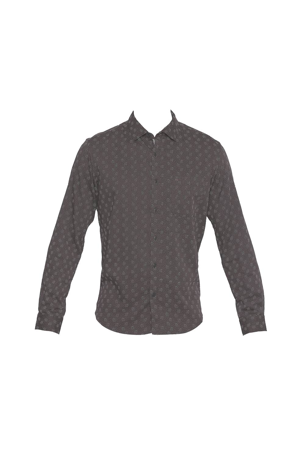 BASICS SLIM FIT SATIN PRINTED SHIRT