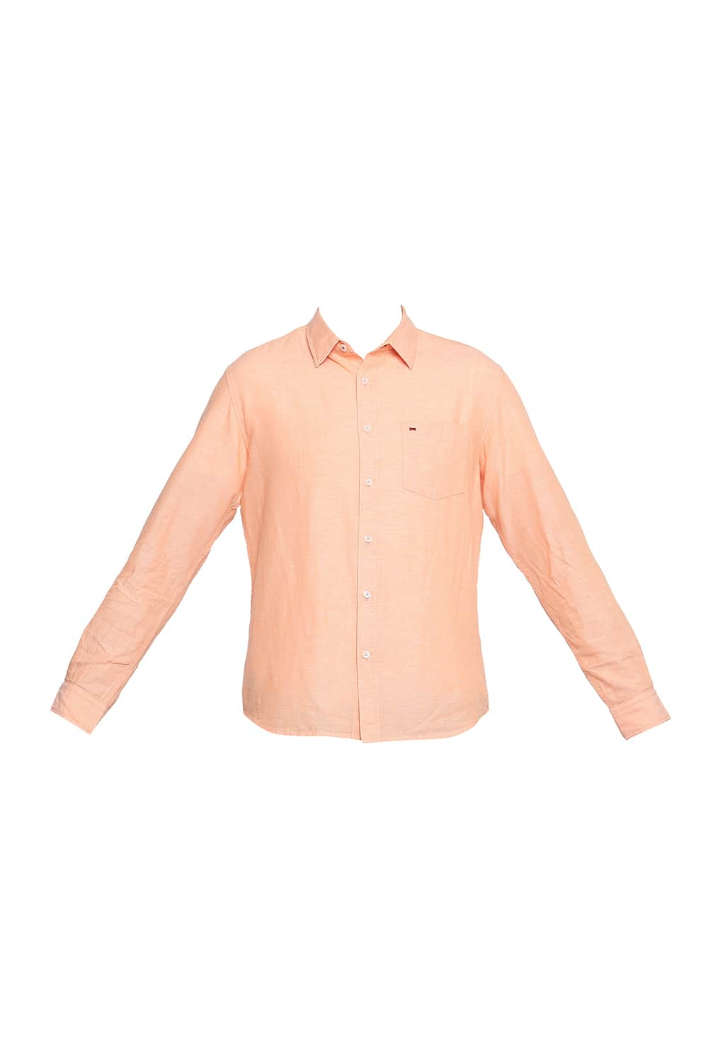 BASICS SLIM FIT COTTON LINEN SHIRT