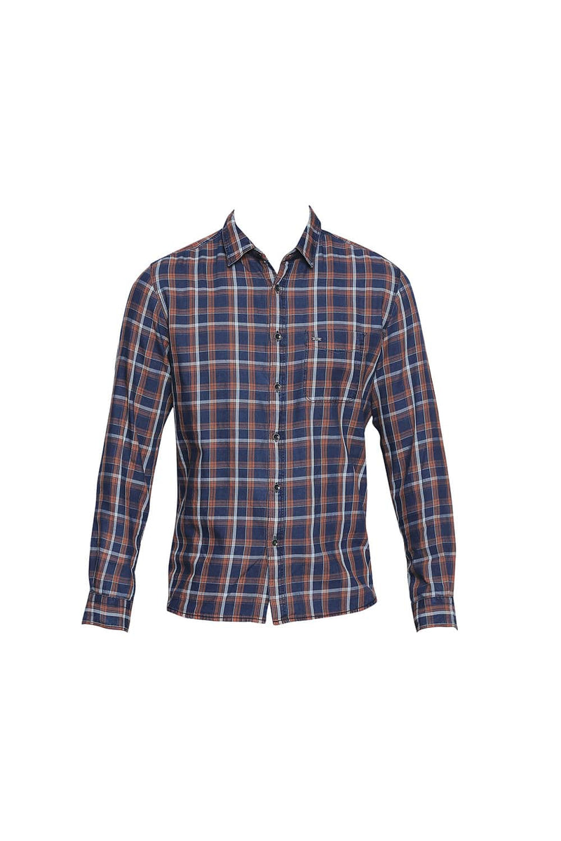 BASICS SLIM FIT CHECKS SHIRT