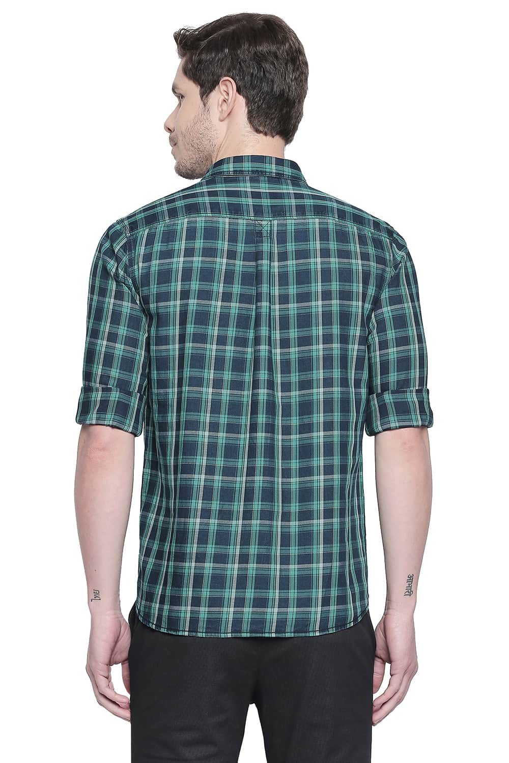 BASICS SLIM FIT CHECKS SHIRT