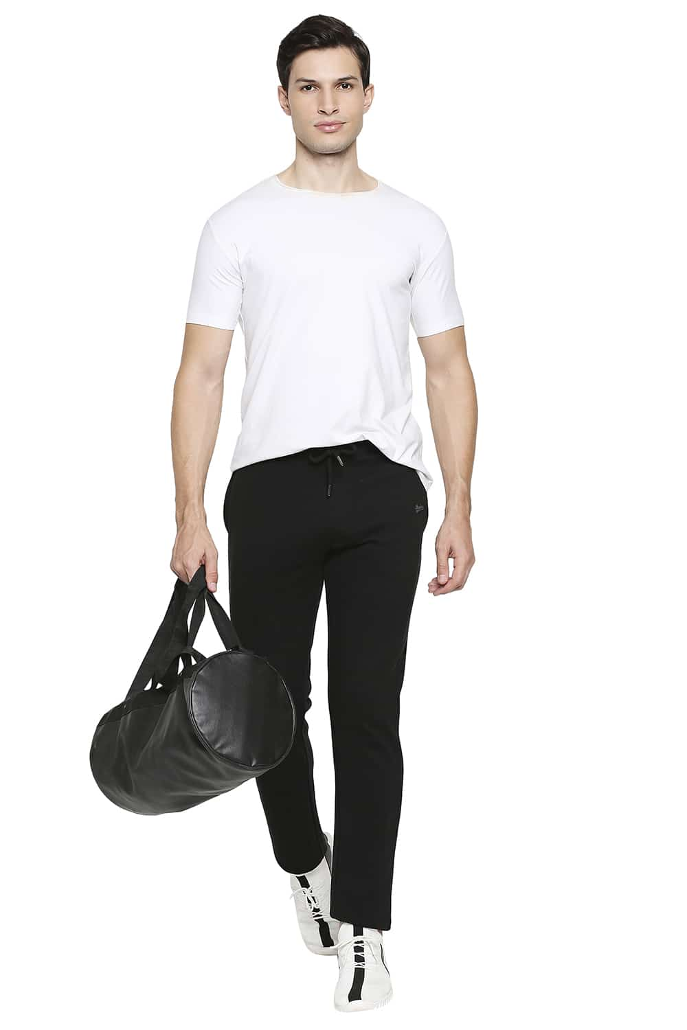 BASICS SLIM FIT SOLID TRACK PANTS