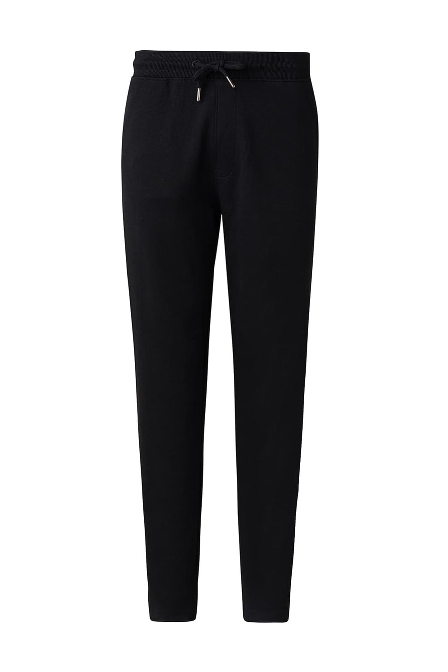 BASICS SLIM FIT JET BLACK SOLID TRACK PANTS