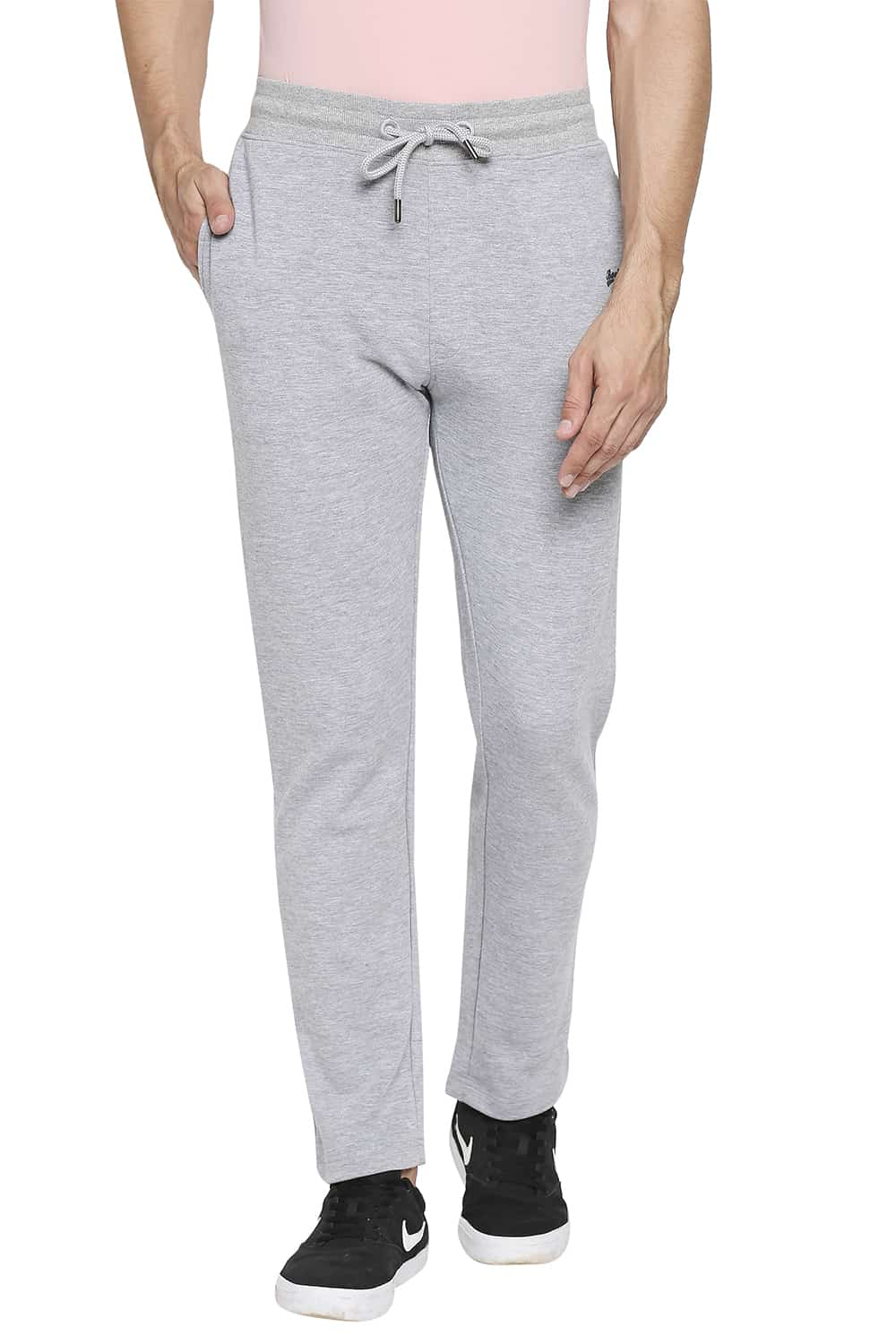 BASICS SLIM FIT SOLID TRACK PANTS