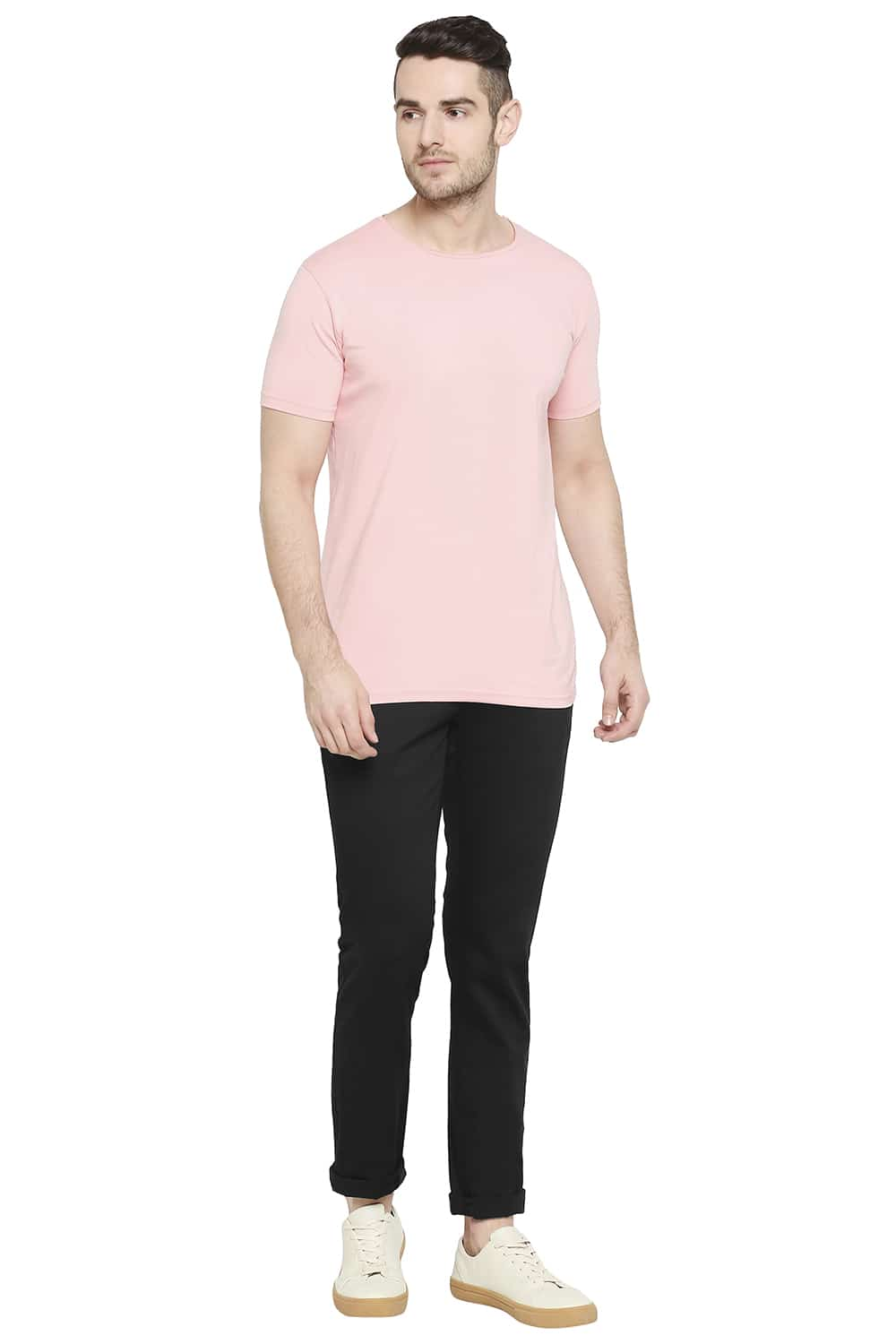 BASICS TAPERED FIT STRETCH TROUSERS