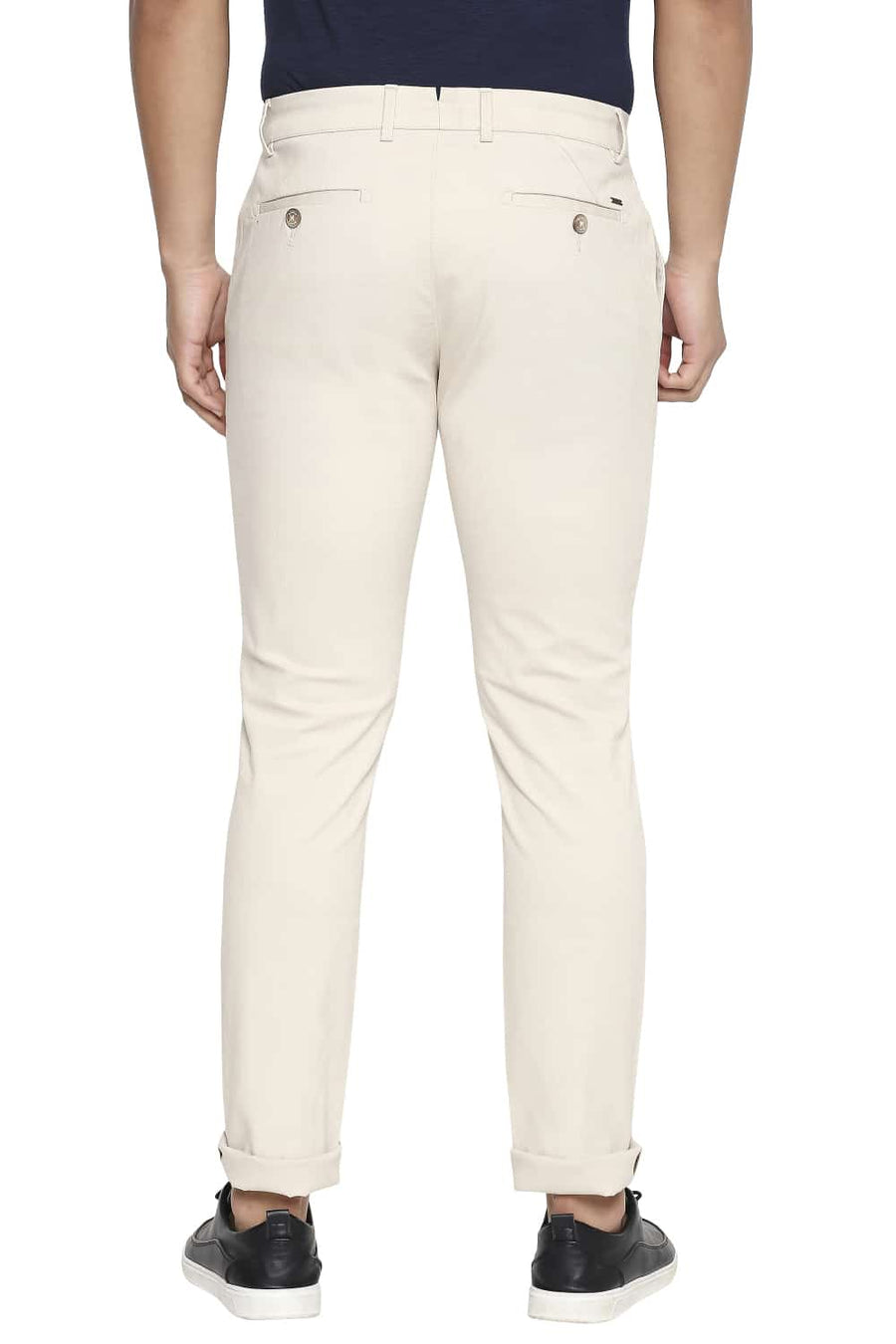 BASICS TAPERED FIT WHITECAP GREY STRETCH TROUSER
