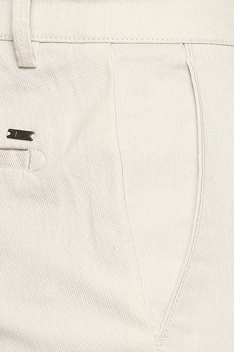 BASICS TAPERED FIT WHITECAP GREY STRETCH TROUSER